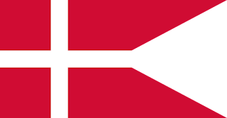 Bandeira estatal da Dinamarca.