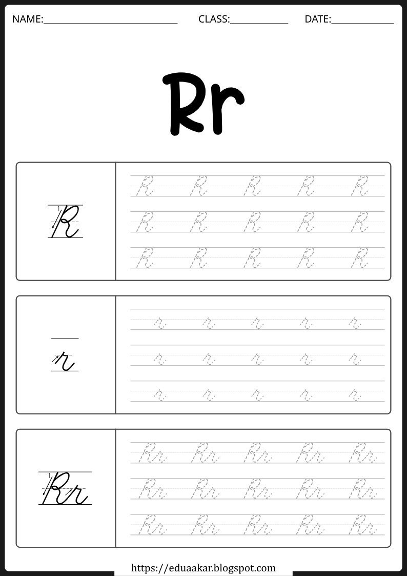 Cursive r Worksheet