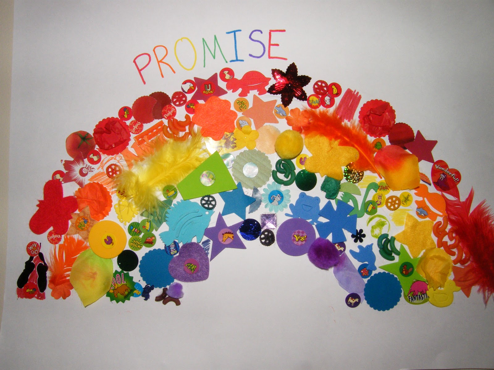 Noah s Ark This project was actually suggested in the curriculum The rainbow is a sign of God s promise to humanity so we made a big rainbow collage