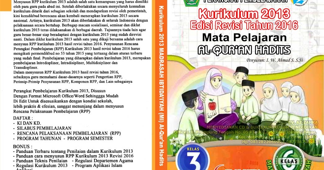 Perangkat Pembelajaran Kurikulum 2013 Tingkat MI Kelas 3 