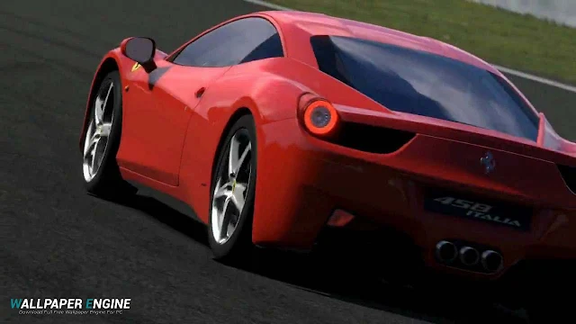 Red Ferrari 458 Italia Wallpaper Engine