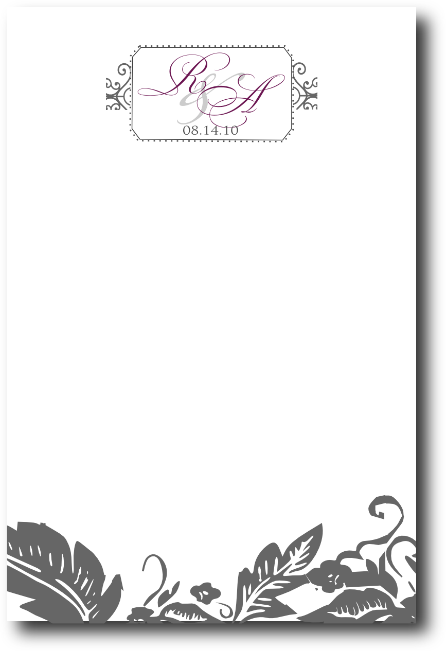 blank wedding menus designs