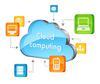 A concept of cloud computing.