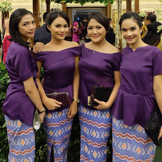 inspirasi model kebaya modern rok batik