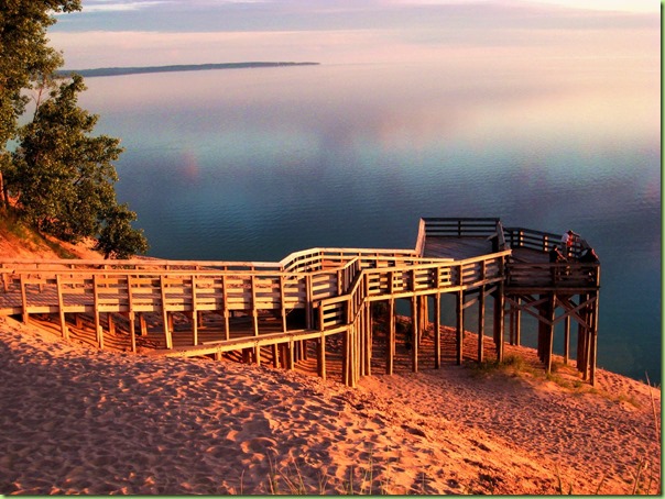 Sleeping Bear Dunes NLS Pierce Stocking Drive Sign 9 Lake MI Overlook Sunset DS 06-10