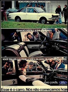 propaganda Ford Corcel - 1974, Ford Willys anos 70, carro antigo Ford, década de 70, anos 70, Oswaldo Hernandez,