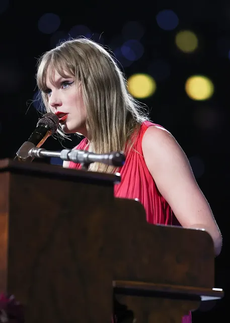 Taylor Swift performs at Friends Arena on May 17, 2024 in Stockholm, Sweden