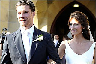 Xabi Alonso with Wife