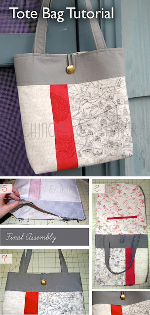 Tote Bag Sewing Pattern DIY Tutorial