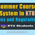 Summer Course Rules and Regulations