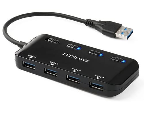 LYFNLOVE Ultra Slim 4-Ports USB 3 Hub