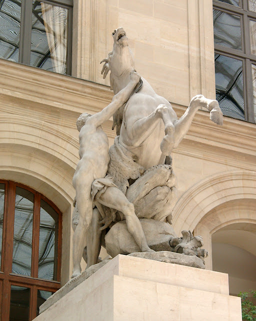 Cheval retenu par un palefrenier by Guillaume Coustou, Cour Marly, Musée du Louvre, Paris