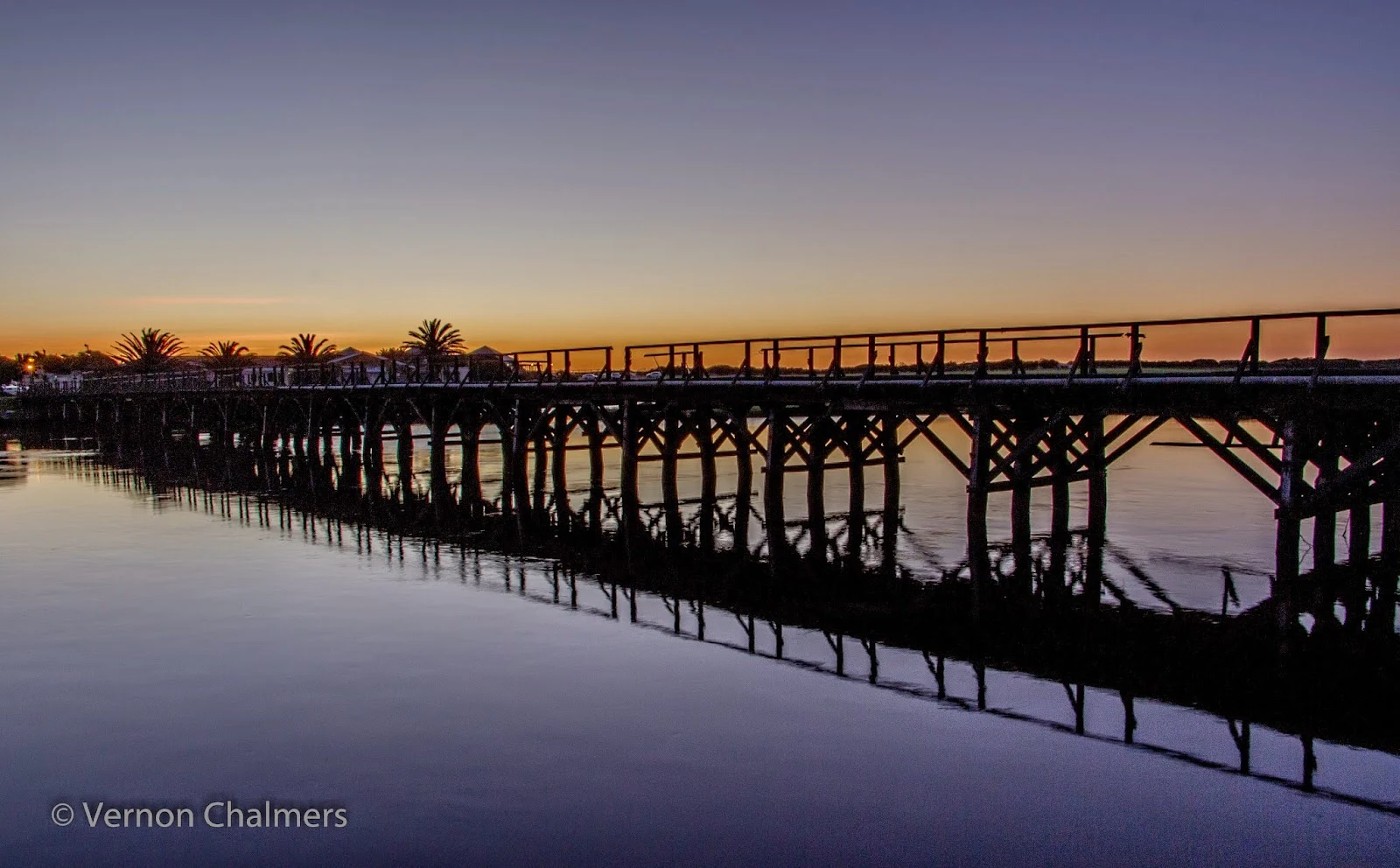Copyright Vernon Chalmers: Wooden Bridge towards Woodbridge Island