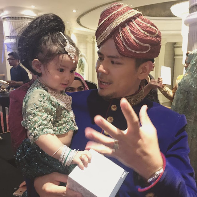 gambar Comel Aaisyah Dhia Rana di Majlis Resepsi Ruzaini dan Isteri