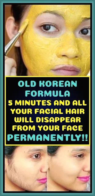 Old Korean Formula 5 Minutes and All Your Facial Hair Will Disappear From Your Face Permanently!