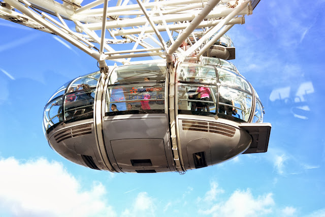 Looking up at a London Eye capsule