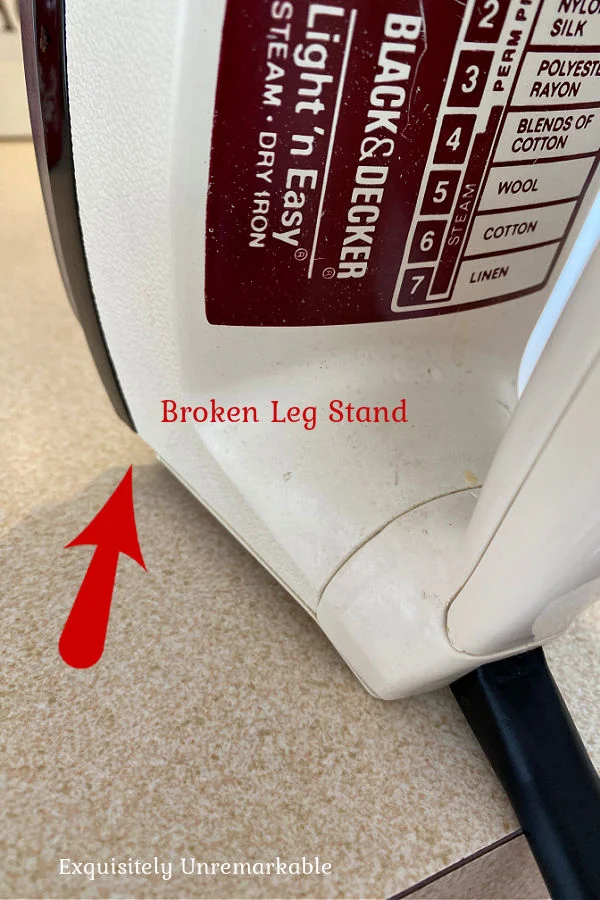 Broken Iron Leg Stand