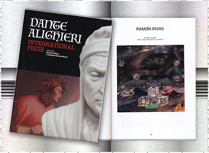 Catálogo del Premio Internacional "DANTE ALIGHIERI" y la página de la obra de RamónRivas