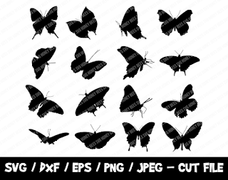 Butterflies SVG, Butterfly Cut File, Butterflies Bundle, Instant Download, File Cricut & Silhouette, EPS, Dxf, Vinyl Cutting File