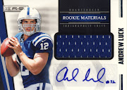 Andrew Luck Rookie Materials Autograph #/499. Overall Look