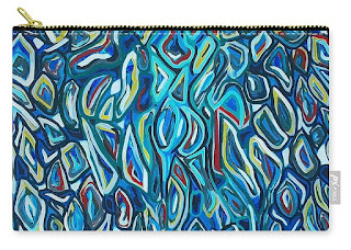 " Abstraction Series - Blue Beauty Beckons " by LaToya Cole #blue #abstractart #abstraction #toyastales #facemask #artprints #iphonecase #clutch #pouch #totebag #coffeemug #throwpillow #wallart #canvasart https://toyastales.blogspot.com/2020/08/abstraction-series-blue-beauty-beckons.html