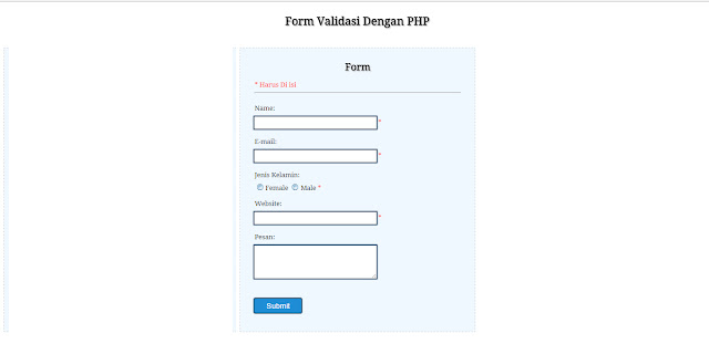 Cara Membuat Form Validasi Dengan PHP