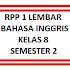 RPP 1 Lembar Bahasa Inggris Kelas 8 Semester 2 Revisi Terbaru