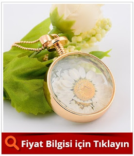 kurutulmuş çiçek kolye