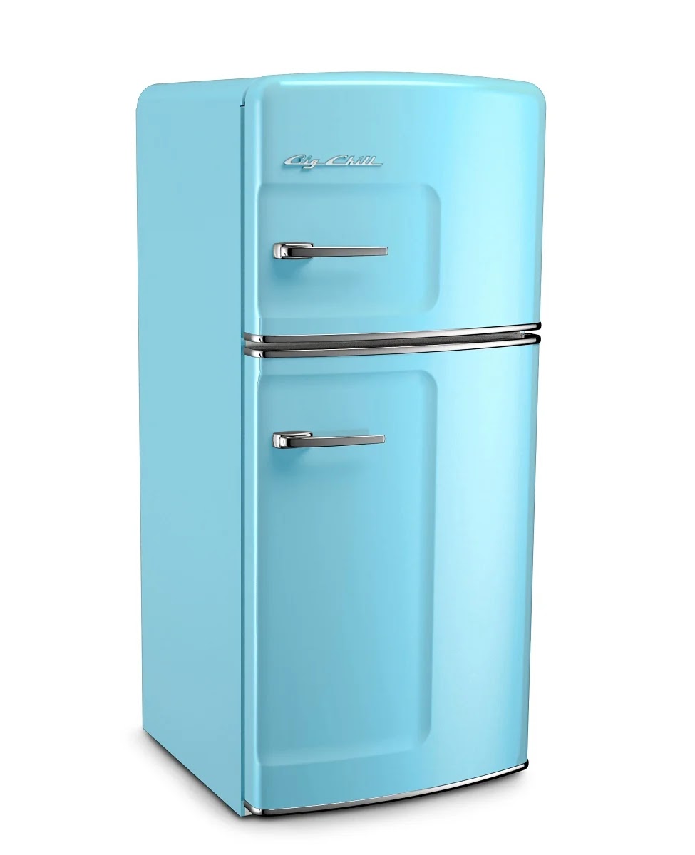 trending image of blue retro fridge