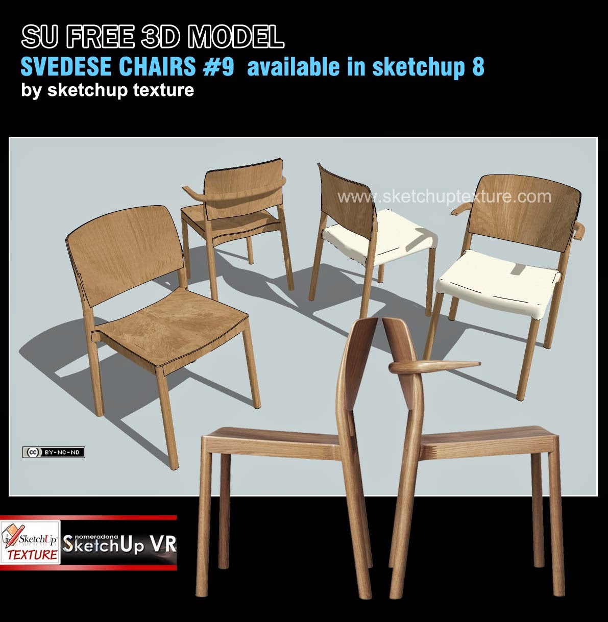 fre sketchup  model wood chairs 9 tutorial sketchup 