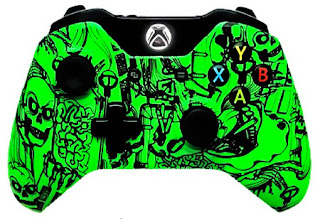 Xbox One Modded Controllers Green Skulls