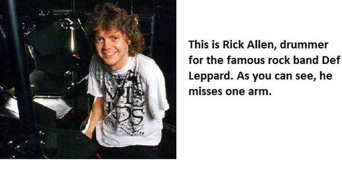 Rick Allen of Def Leppard 6 pics Crack Two on Wednesday April 18 2012