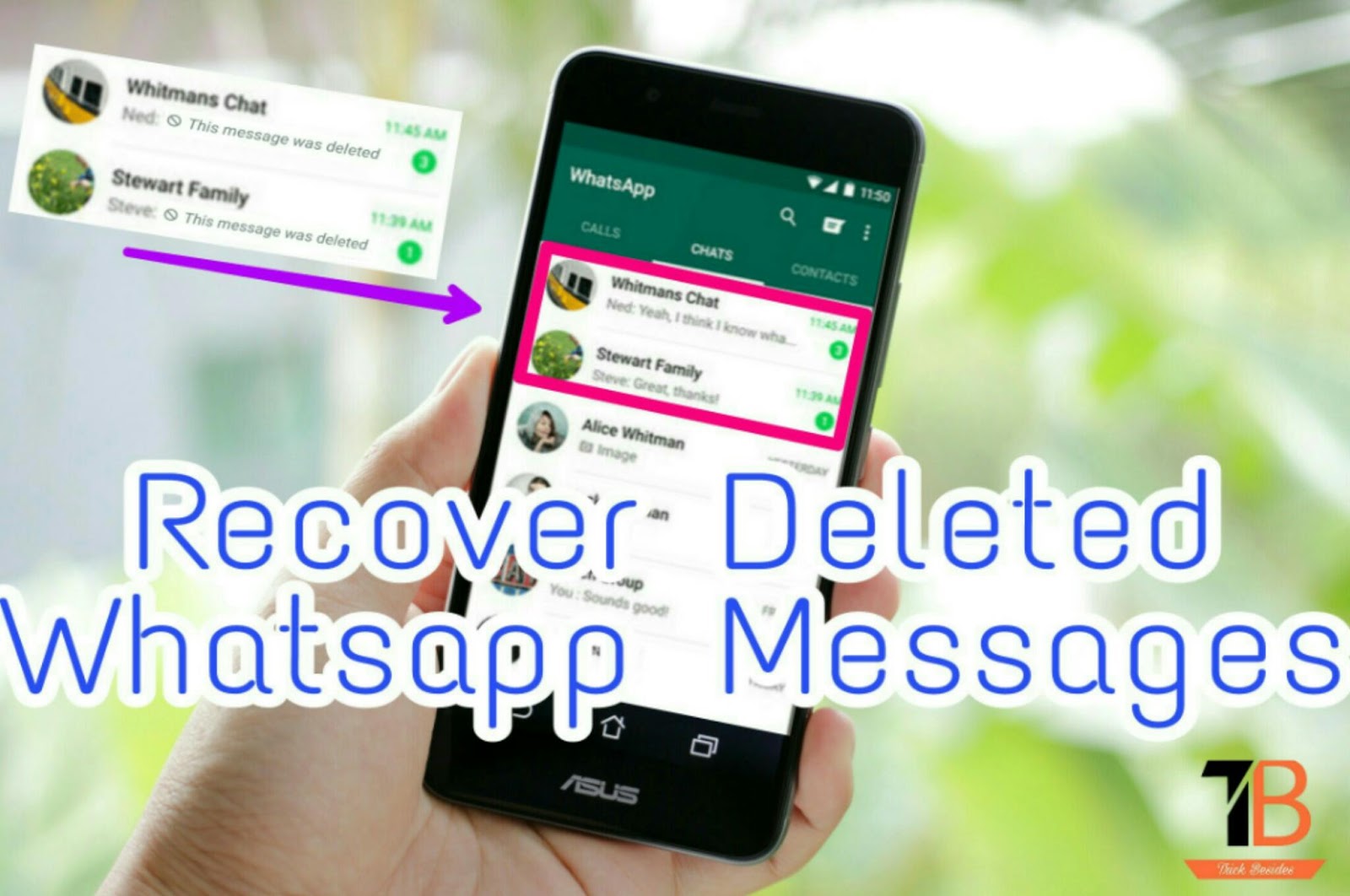 Recover deleted whatsapp message