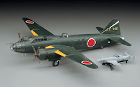 Hasegawa 1/72 MITSUBISHI G4M2E TYPE 1 ATTACK BOMBER (BETTY) MODEL 24 Tei w/ MXY7 OHKA MODEL 11 (E20) English Color Guide & Paint Conversion Chart