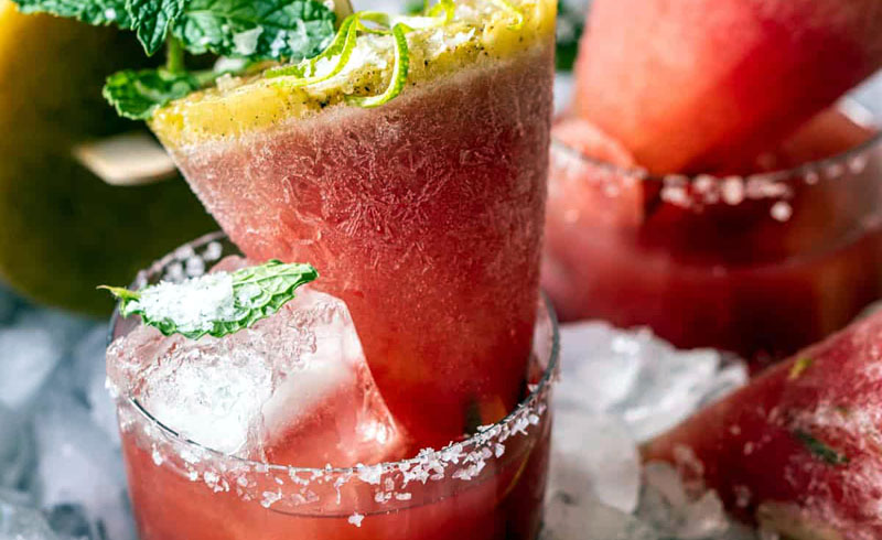 Salted Spicy Watermelon Margarita Popsicles