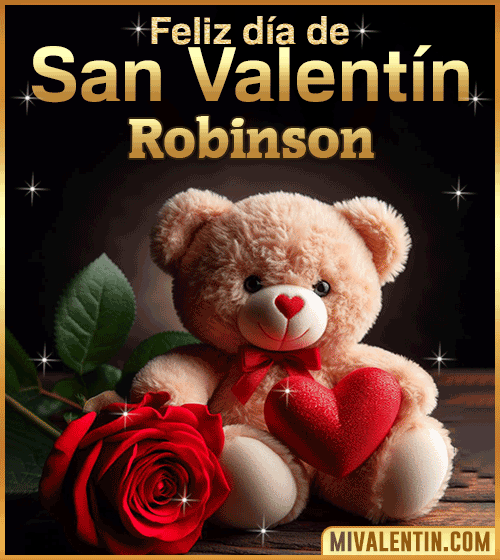 Peluche de Feliz día de San Valentin Robinson