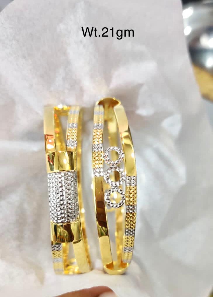 Latest Machine Gold Bangles Designs Simple And Beautiful For Dailywear Light Weight