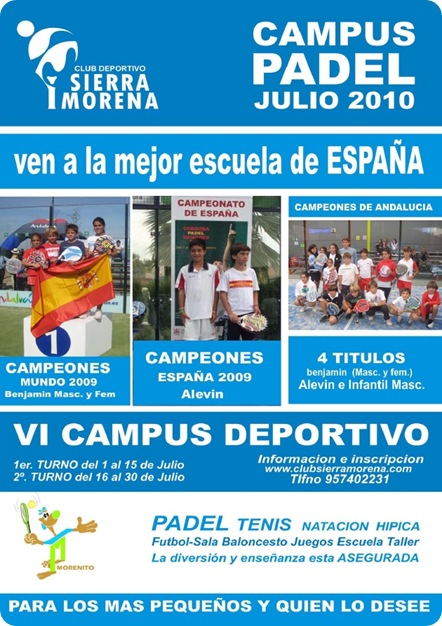 Campus Padel Julio 2010 Club Sierra Morena