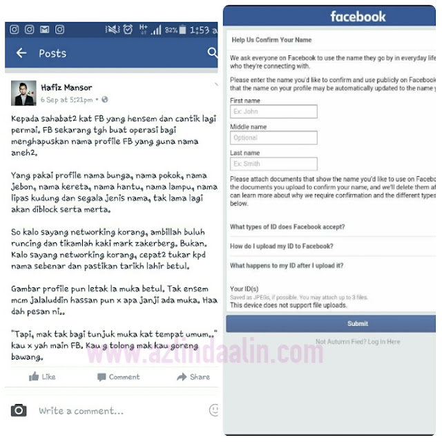 KENAPA KENA LETAK NAMA SEBENAR DI FACEBOOK? 