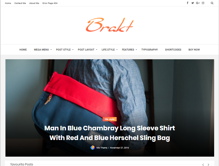 Brakt V6.0 Blogger Template Premium Free [FREE]