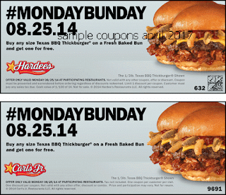 Hardees coupons april 2017