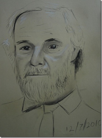 Tonal sketch of a man
