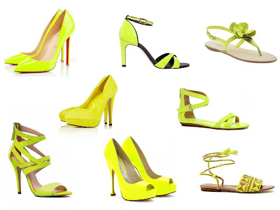 neon yellow shoes