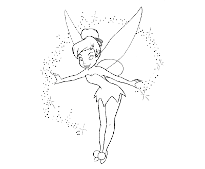 Tinkerbell Coloring on Tinkerbell Coloring Pages   Tinkerbell Fly With Happy    Disney