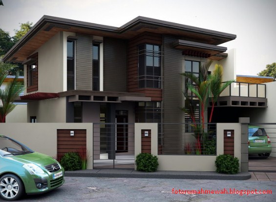 desain rumah mewah minimalis 2 lantai elegan