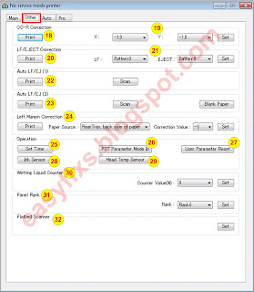 Canon Service Tool v.4718 & v.4720 Button Functions for Other tab