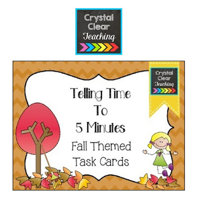 https://www.teacherspayteachers.com/Product/Telling-Time-to-5-Minutes-Fall-Themed-Task-Cards-2050321