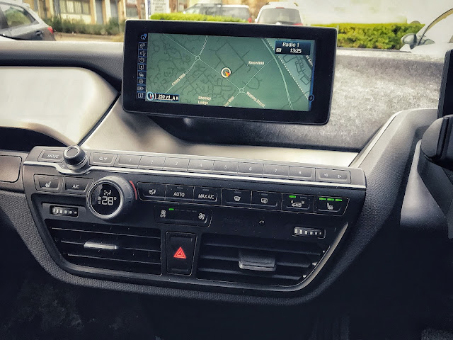BMW i3 Electric Car Map Dashboard Display Car Features