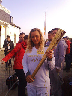 Olympic torch relay Lands End, Cornwall