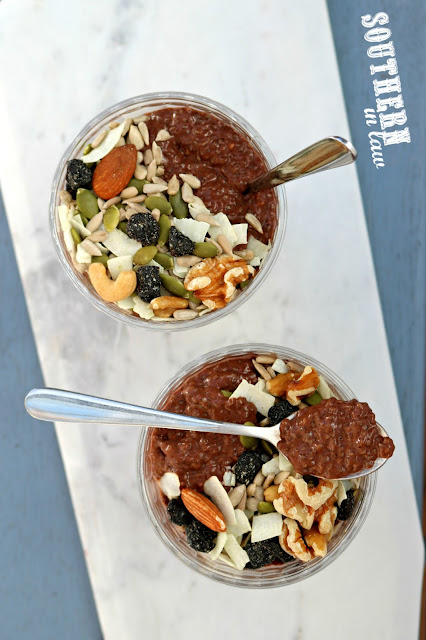 Overnight Paleo Chia Chocolate Pudding Cups Recipe - gluten free, vegan, paleo, grain free, sugar free, nut free, low fat, clean eating recipes